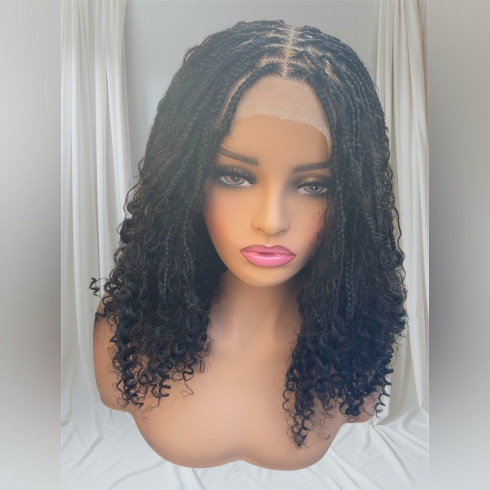 Bobo Goddess with Human Hair Blend Braided Wig